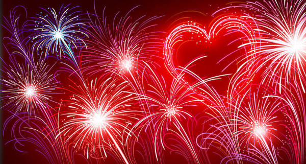 Colorful fireworks - vector material