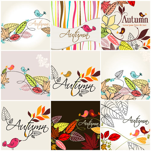 Cartoon illustrator pattern 05 - vector material