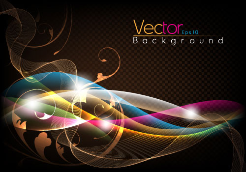 Fashion flare dynamic background 03 - vector material