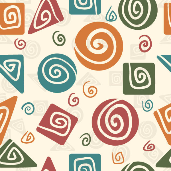 Cartoon pattern background 04 - vector material