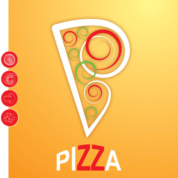 The cartoon pizza03-Vector