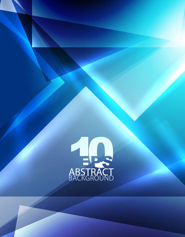 Blue dynamic technology background 01 - vector material