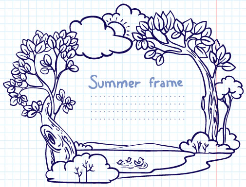 Hand-drawn cartoon lace 02 - vector material