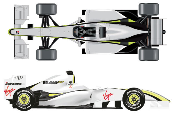 F1 car anatomy vector material