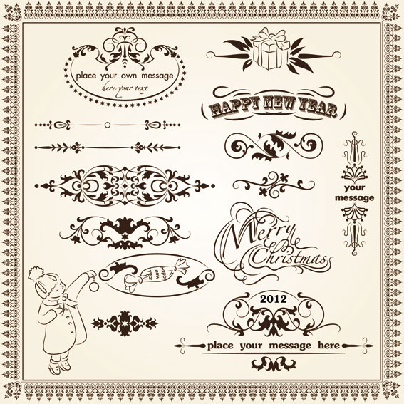 European pattern border 03 - vector material