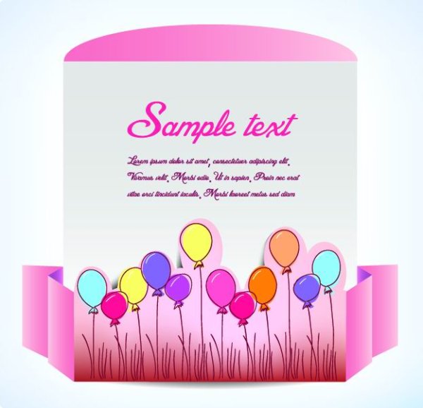 Clip style text template vector material -5
