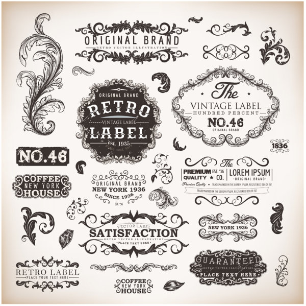 European lace pattern 02 - vector