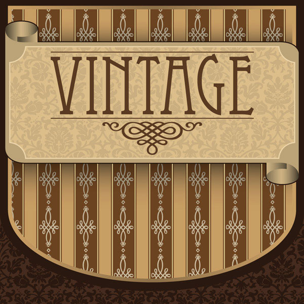 European retro pattern vector material poster