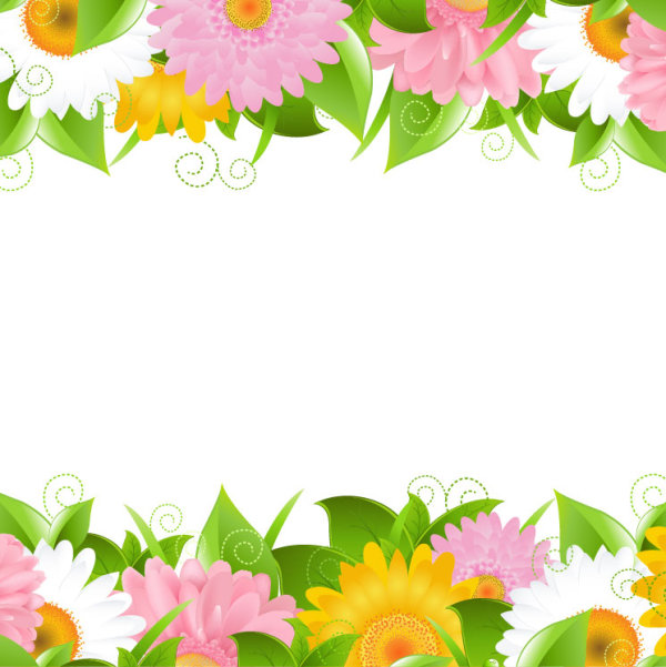 Flower petal lace background 02 - vector material