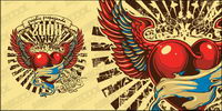 Heart-shaped wings t-shirt design