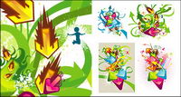 Arrow theme of the trend vector material