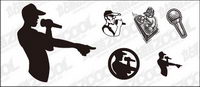 hiphop music Dj vector material