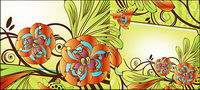 Exquisite decorative flower box vector material