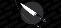 Stainless steel knife vector material