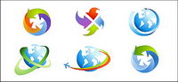 Arrow icon vector material earth