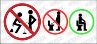 Room to prohibit signs vector material