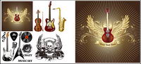 Musical instruments vector material