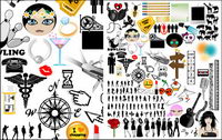 Set the trend of design elements vector material