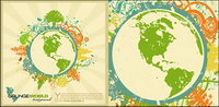 Subject earth tide vector illustration material