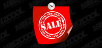 Vector Red Letterhead sale material