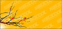 Like a plum tree in general the ink vector material