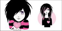Cute Girl trend vector material