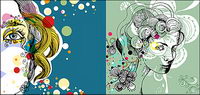 the trend of female illustrator vector material