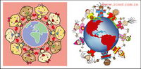 Hand in hand around the earth