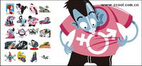 funny illustrator vector material