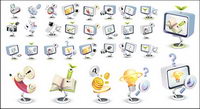 High-tech three-dimensional icon style vector material-3