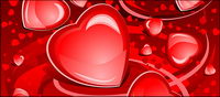 The heart-shaped three-dimensional vector translucent material