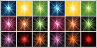 Multi-color light radioactive material vector