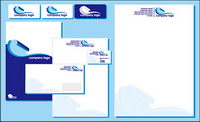 Enterprise VI simple blue template vector material