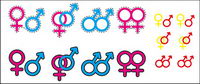 Sex symbol vector material