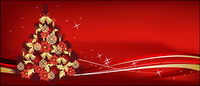 Christmas tree theme vector material