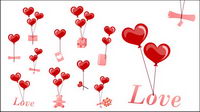 Heart-shaped ball of hydrogen vector material