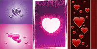 elements of the theme of heart-shaped vector