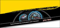 Alternative material speedometer vector