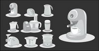 Vector of small electric household appliances