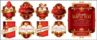 Holiday label vector material