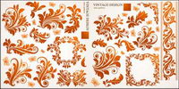 Beautiful butterfly pattern vector material of European