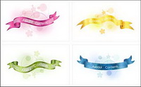 10 5-color ribbon vector material
