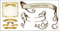 Material retro ribbon banner vector