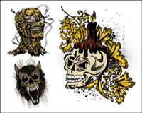 Tide skeleton T shirt printing design - vector of material