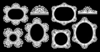European classical decorative pattern frame vector of material