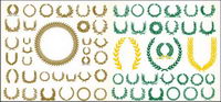 Olive branch vector material