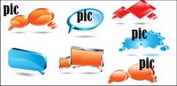 Refined three-dimensional icon vector material