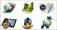 Travelers topic icon vector material