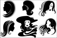 Vector female head
