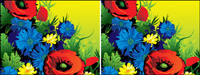 Gorgeous flowers vector of material